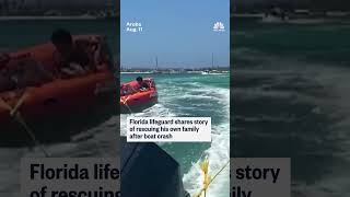 Florida lifeguard saves his own family after boat crash