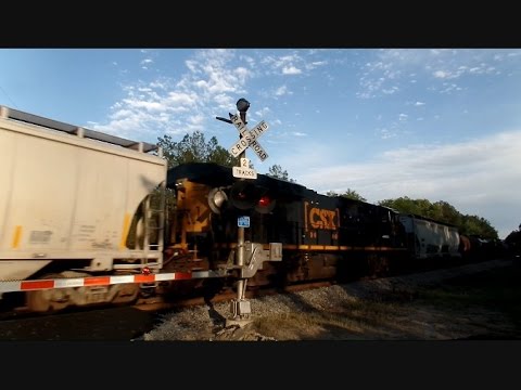 CSX Train 185 Cars With Power In The Middle