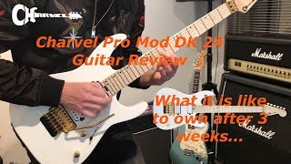 Video thumbnail for Charvel Pro Mod DK24 HH FR M review #Charvelguitars #guitarreview by chris barclay
