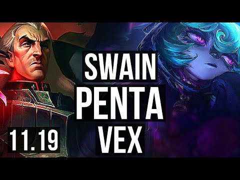 SWAIN & Thresh vs VEX & Pyke (ADC) | Penta, Rank 4 Swain, 66% winrate | KR Grandmaster | v11.19