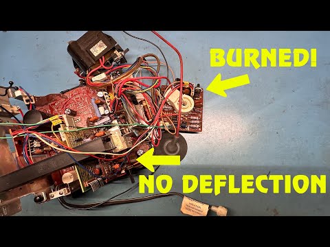 19" K4600 Arcade Monitor Repair - Burned Up Neckboard & Bad Deflection Board?