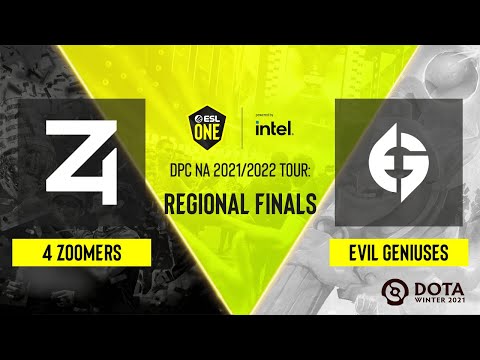 Dota2 - 4 Zoomers vs Evil Geniuses - Game 1 - DPC NA 2021/2022 Tour 1: Regional Finals