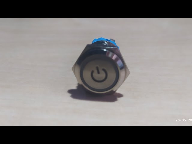Vídeo relacionado con Gebildet 5Pcs Pulsador a Prueba de Agua Botón de Acero Inoxidable Momentáneo Encendido Apagado con Alambre 12mm 2A 12V/24V/125V/250V(Cabeza Alta)