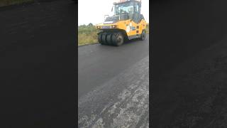 Tyre roller at work#road #construction #roller #roadconstruction #roller #xcmg #asphalt #asphalt9
