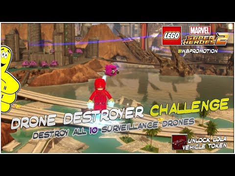 Lego Marvel Superheroes 2: Drone Destroyer Challenge - HTG