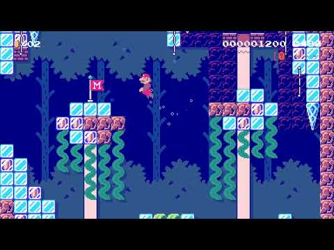 Glacial Woodland by Mai 🍄Super Mario Maker 2 ✹Switch✹ #bxh
