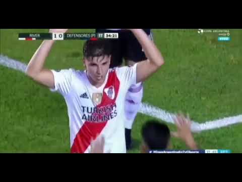 Gol de Julián Álvarez River 2 - Defensores 0 En vivo