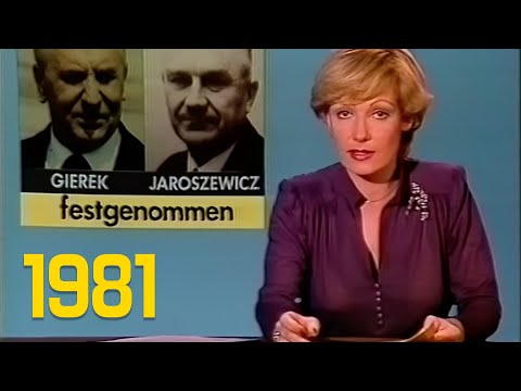 ARD Tagesschau 20:00 Uhr mit Dagmar Berghoff zum Ausnahmezustand in Polen (13.12.1981)