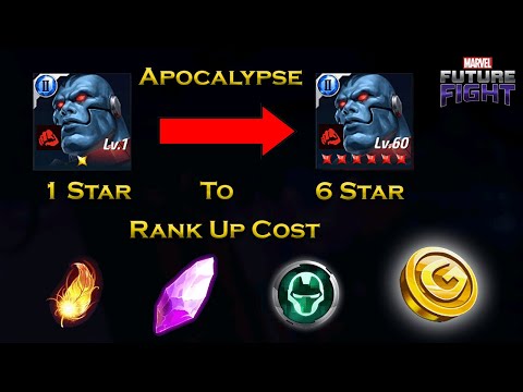 Apocalypse Rank Up Cost And Other Cost Information For Beginners - F 2 P - Marvel Future Fight