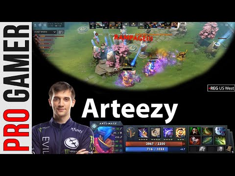 PRO Dota 2: ARTEEZY - ANTI-MAGE (midlane) Gameplay