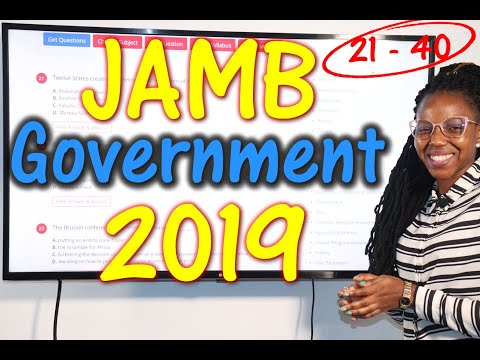 JAMB CBT Government 2019 Past Questions 21 - 40