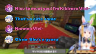 PekoVivi's first meeting | Hololive Minecraft Diamond Excavation Team