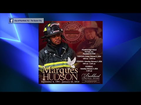 NJ Plainfield Funeral Services Being Held For Fallen Firefighter Marques Hudson