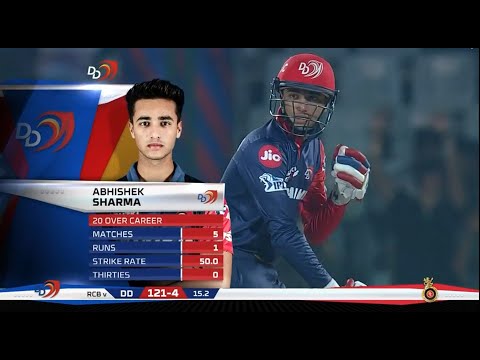 ABHISHEK SHARMA 46(19) IPL DEBUT | DD vs RCB | IPL 2018 | FULL HIGHLIGHTS