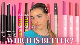 BATTLE OF THE CLICK-UP LIPS | Tarte vs. NYX vs. ELF vs. Colo