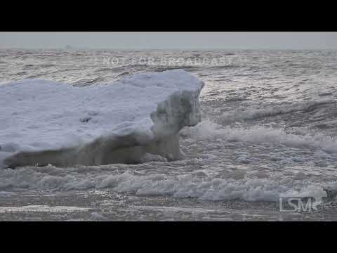 1-12-2022 Erie County, PA - Ice Dunes and Ice Form as Arctic Air is Expected Later This Week-Aerial