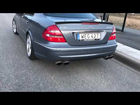 Mercedes E55 AMG straight pipe exhaust