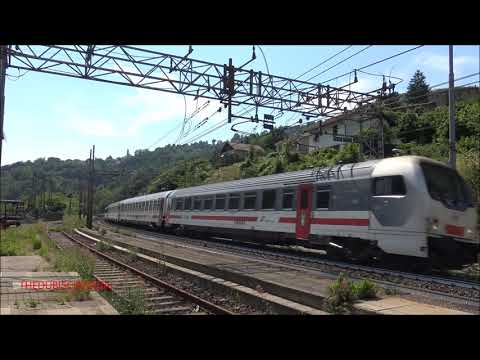 IL SALUTO DALLA PILOTINA UIC - Z1 CON L' INTERCITY IN TRANSITO A MIGNANEGO. (GE) SAB. 12 - 6 - 2021.