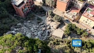 Terremoto ai Campi Flegrei, a Pozzuoli si allarga il fronte della frana: le immagini dal drone