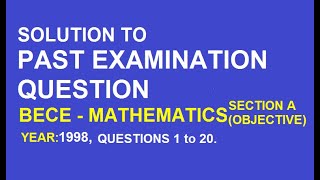 Download Lagu BECE Math Objective 1998, Questions 1 to 20, For Junior High School, JHS Thumbnail