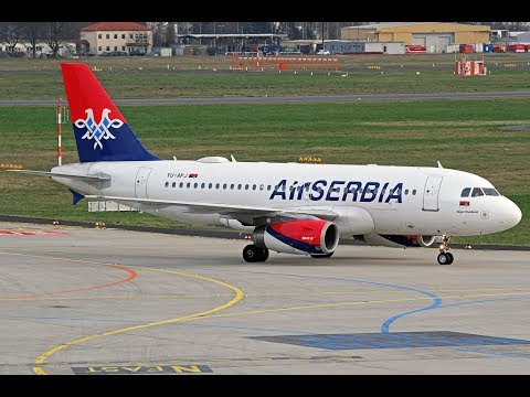 air Serbia a319 flight from Belgrade to amsterdam
