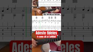 Adeste fideles guitar tutorial free tabs easy fingerstyle  #guitarcover #guitarlesson #guitartabs