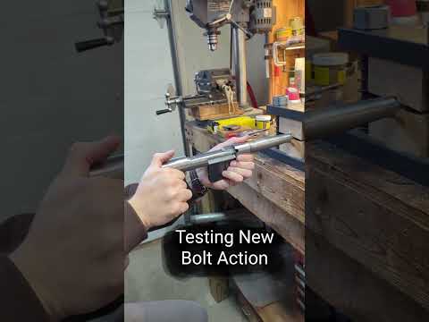 Testing a new 222 bolt action design. Hopefully it will have a Scout Rifle look