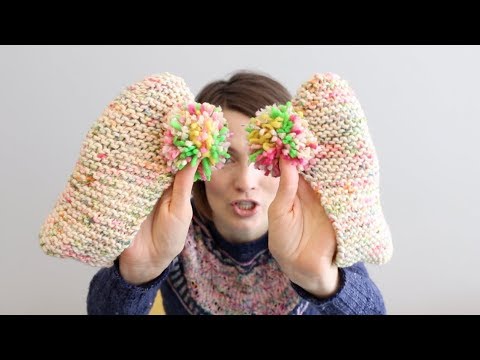 Kristy Glass Knits: Pom Pom Party Slippers