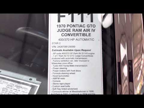 ☮️1970 GTO judge of it Ram Air IV convertible 1of 7 Produced Wow Sokd 490k 😮🤔