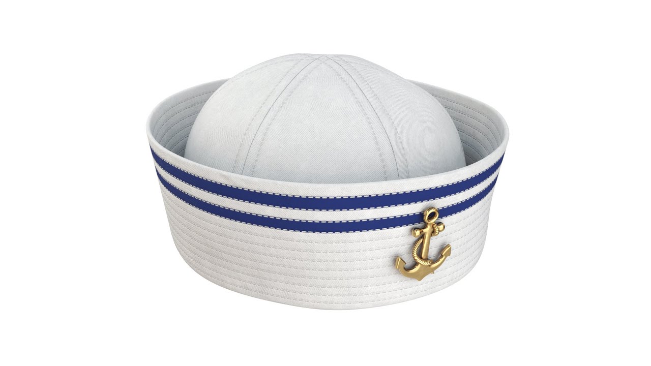 Chapeau marin marine Modèle 3D