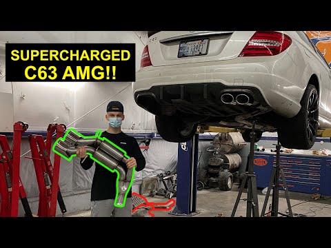 Supercharged C63 AMG Gets FULL EXHAUST (Sounds INSANE!)
