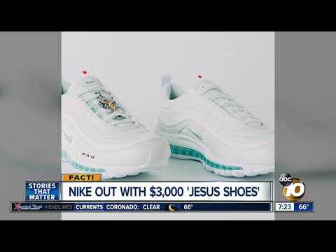 Part of a video titled Nike out with $3,000 'Jesus Shoes?' - YouTube