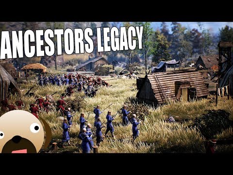 VIKING RAID ON INSANE ANGLO SAXON VILLAGE - ANCESTORS LEGACY GAMEPLAY | NEW RTS