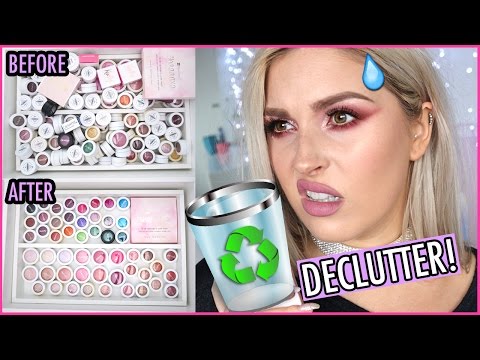 Brows, Mascaras, Glitter, Pigments & Colourpop! 🔪 ORGANIZE AND DECLUTTER MY MAKEUP COLLECTION! 😏 Video