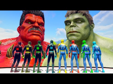 World War Hulk | Red Hell Hulk vs Hulk vs Team Spider-Man ~ What If