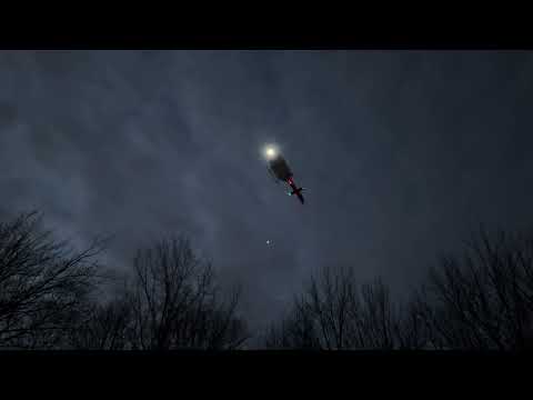 Night flight of 500 size FLISHRC Airbus Eurocopter EC135 RC Helicopter