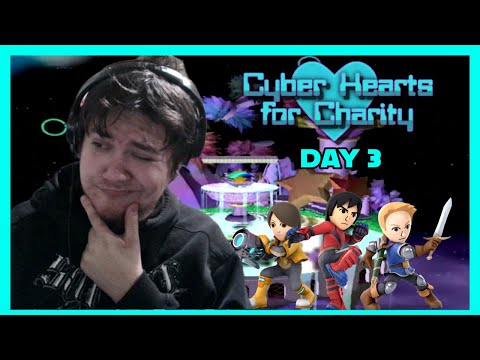 SUPER SMASHHHHHH BROTHERSSS! LAST DAY of Cyber hearts for charity (SMASH BROS MII tournament)