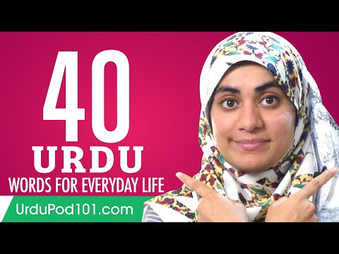 40 Urdu Words for Everyday Life - Basic Vocabulary #2