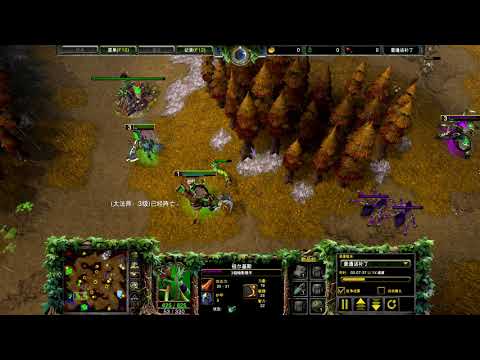 魔兽争霸3 为了胜利献出我的命 LawLiet Sok vs Fly XiaoKai 【幻境森林】