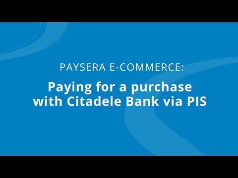 Paying for a purchase with Citadele Bank via PIS