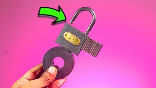 4 Easy Way To Open a Lock || Lock with magnet