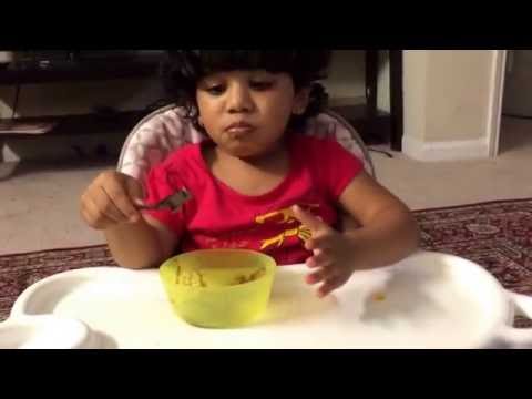 Krishika eating ice cream