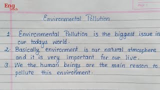 10 lines essay on Environmental Pollution | English writing | Writing | English essay | Eng Teach