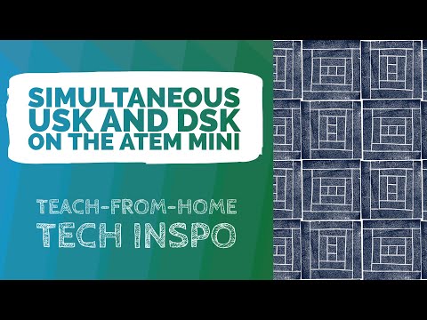 ATEM Mini upstream and downstream keys (USK DSK) for background, camera, and graphics