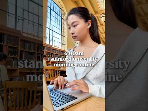 6:00AM Stanford University Morning Routine 💫 #college #vlog #studywithme #productivity #studytips
