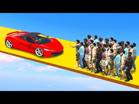EXTREME CARS VS RUNNERS SMASH! - GTA 5 Funny Moments Video