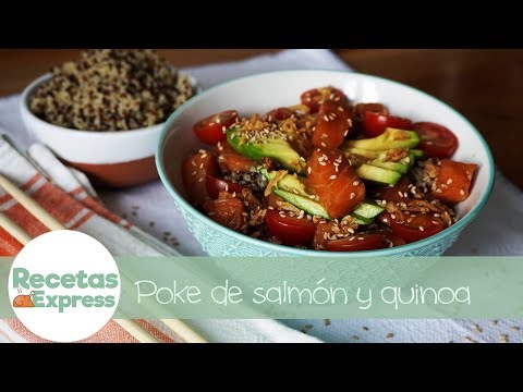 Poke de salmón y quinoa Receta Hawaiana - Recetas Express