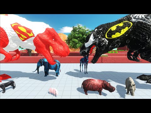 ESCAPE FROM WHITE SUPERMAN T-REX - Animal Revolt Battle Simulator