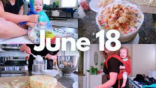 JUNE 18 VLOG | baking a 3 layer birthday cake for a customer, soda shop + clogging
