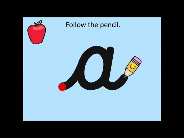 'a' Phonics and handwriting video (Phase 2)